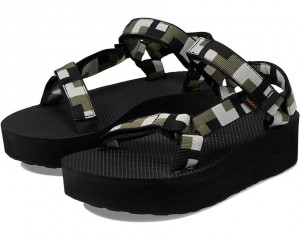 Black Teva Flatform Universal Women's Sandals | 43120-QHSY