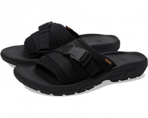 Black Teva Hurricane Verge Slide Men's Sandals | 80124-FEGZ