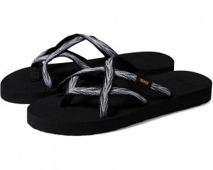 Black Teva Olowahu Women's Flip Flops | 19653-DFIW