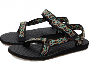 Black Teva Original Universal Revivew Men's Sandals | 96248-DVTO