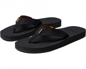 Black Teva Reflip Men's Flip Flops | 02964-RPSQ