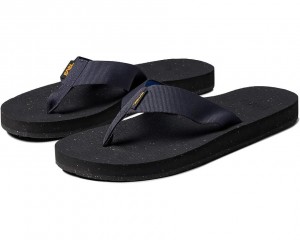 Black Teva Reflip Men's Flip Flops | 64927-ILAN