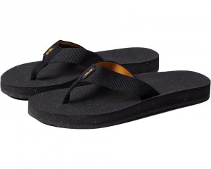 Black Teva Reflip Women's Flip Flops | 52631-UADN