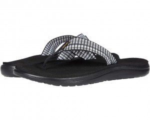 Black Teva Voya Women's Flip Flops | 95613-WHSM