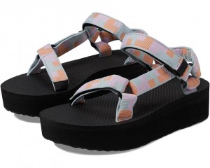 Blue Teva Flatform Universal Women's Sandals | 79304-TXFJ