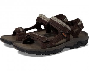 Brown Teva Hudson Men's Sandals | 20186-KUGH