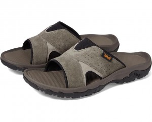 Brown Teva Katavi 2 Slide Men's Sandals | 14569-UKOY