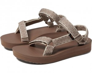 Brown Teva Midform Universal Women's Sandals | 71859-WFDT