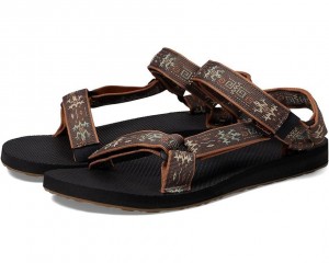 Brown Teva Original Universal Men's Sandals | 61243-FBEK