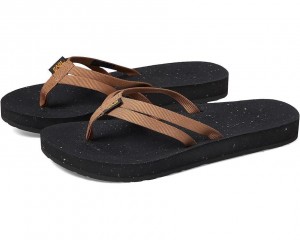 Brown Teva Reflip Strappy Women's Flip Flops | 62983-ZPNT