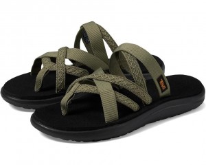 Green Teva Voya Zillesa Women's Flip Flops | 35742-NLMW