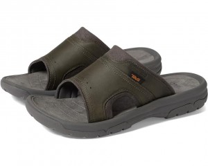 Grey Teva Langdon Slide Men's Sandals | 03849-JEPC