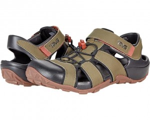 Olive Teva Flintwood Men's Sandals | 67480-OGMX