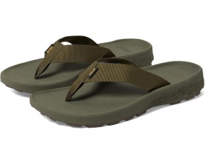 Olive Teva Hydratrek Men's Flip Flops | 23679-VNPL