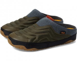 Olive Teva Reember Terrain Men's Slippers | 17509-CVZT