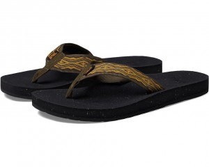 Olive Teva Reflip Men's Flip Flops | 38091-FLON