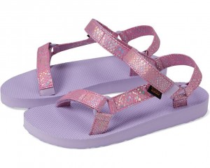 Purple Teva Original Universal Sparklie Kids' Sandals | 17204-MFZT