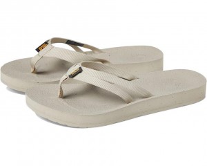 White Teva Reflip Strappy Women's Flip Flops | 75832-DPSY