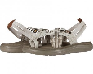 White Teva Voya Strappy Women's Sandals | 27549-JDPN