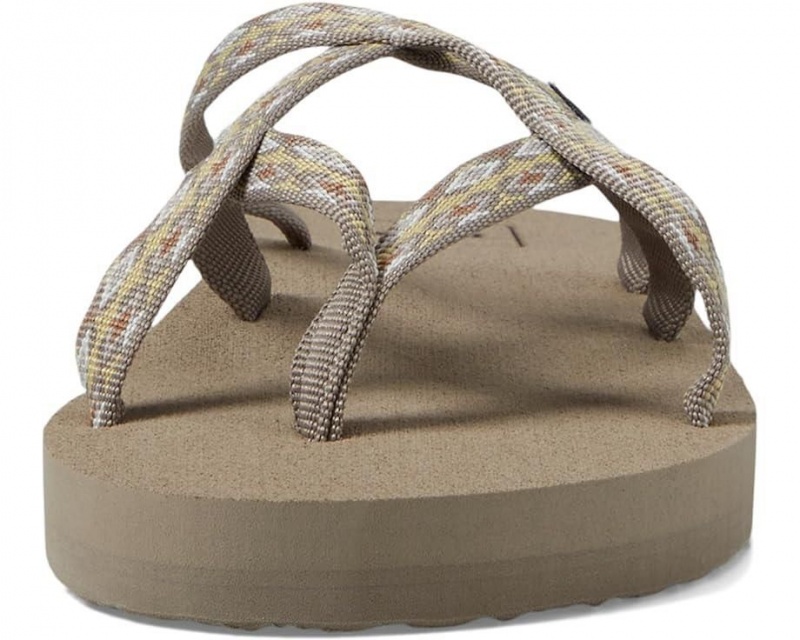 Beige Teva Olowahu Women's Flip Flops | 65984-ARMG