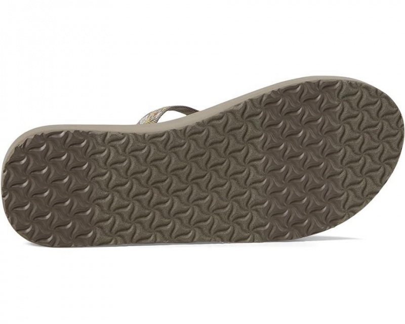 Beige Teva Olowahu Women's Flip Flops | 65984-ARMG