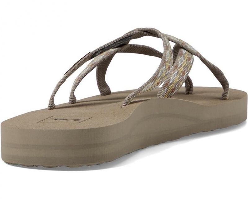 Beige Teva Olowahu Women's Flip Flops | 65984-ARMG