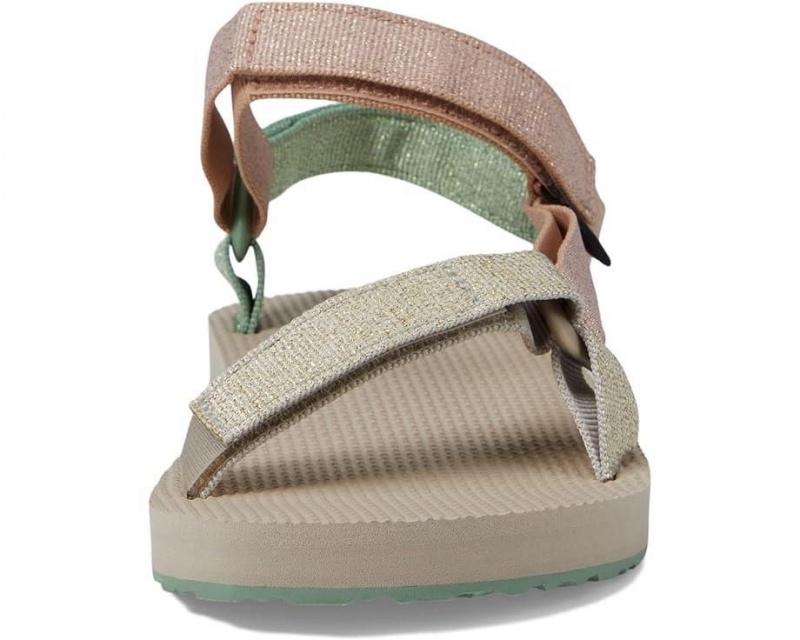 Beige Teva Original Universal Metallic Kids' Sandals | 71596-YTNM