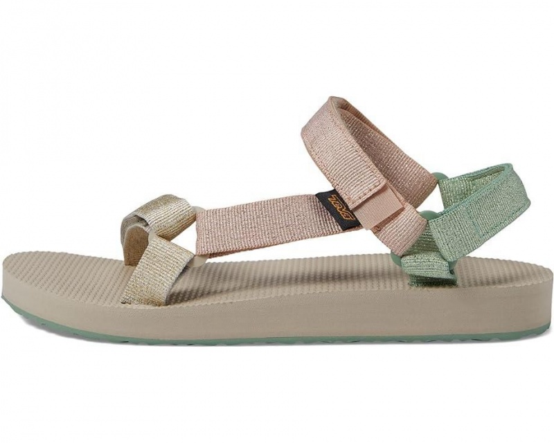 Beige Teva Original Universal Metallic Kids' Sandals | 71596-YTNM