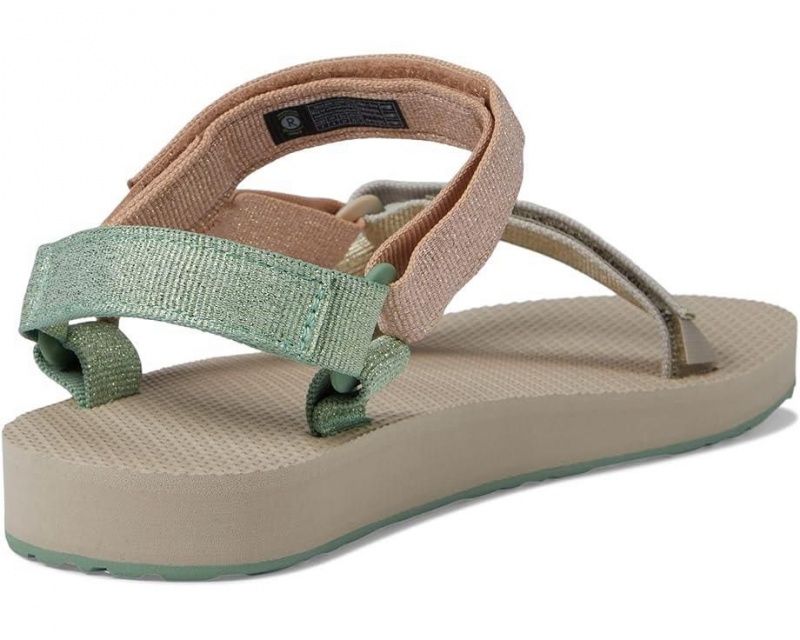 Beige Teva Original Universal Metallic Kids' Sandals | 71596-YTNM