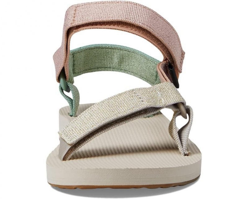 Beige Teva Original Universal Metallic Women's Sandals | 46390-JUIZ