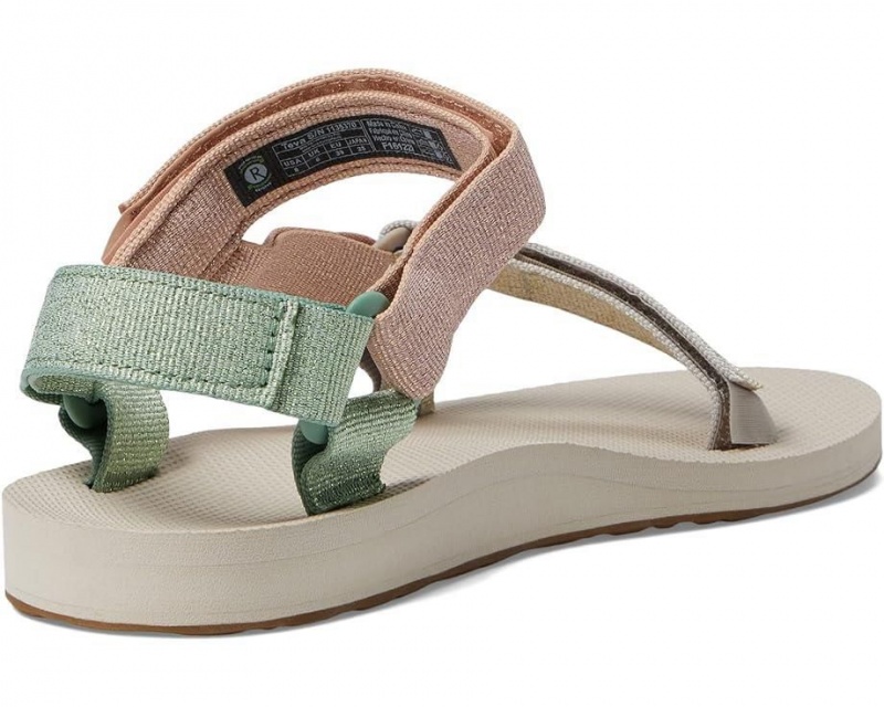 Beige Teva Original Universal Metallic Women's Sandals | 46390-JUIZ