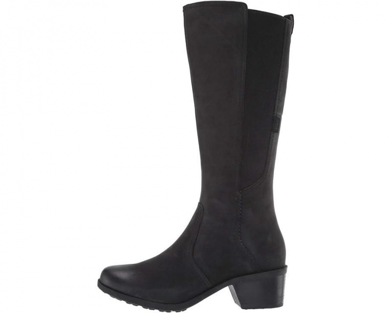 Black Teva Anaya Tall Wp Women's Boots | 23684-ZBUK