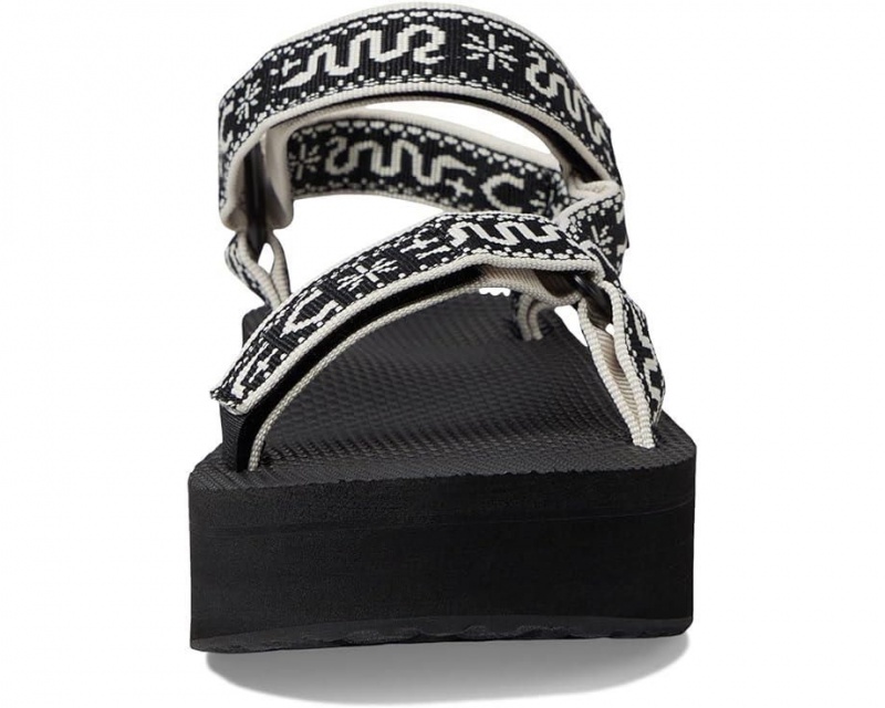 Black Teva Flatform Universal Women's Sandals | 05193-DPLR