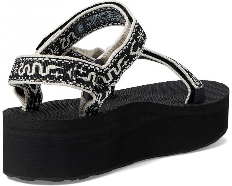 Black Teva Flatform Universal Women's Sandals | 05193-DPLR