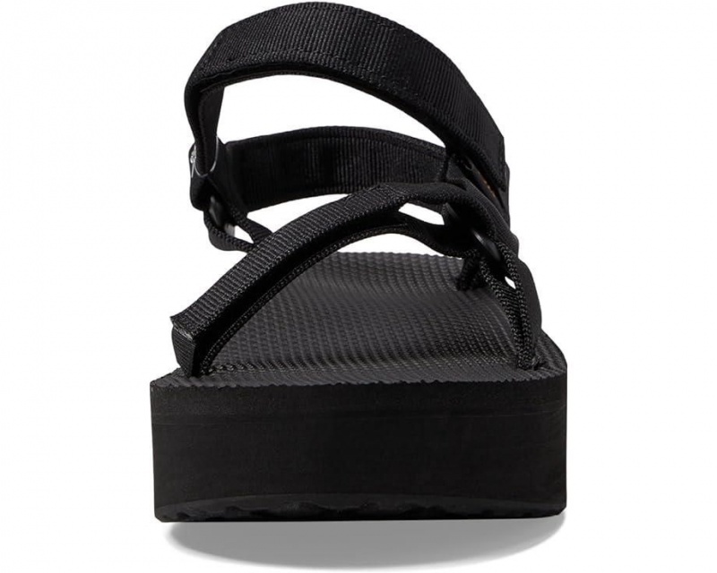 Black Teva Flatform Universal Women's Sandals | 18362-EVKD