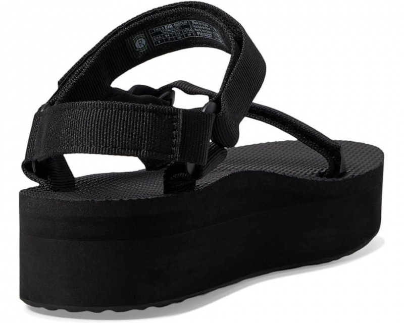 Black Teva Flatform Universal Women's Sandals | 18362-EVKD