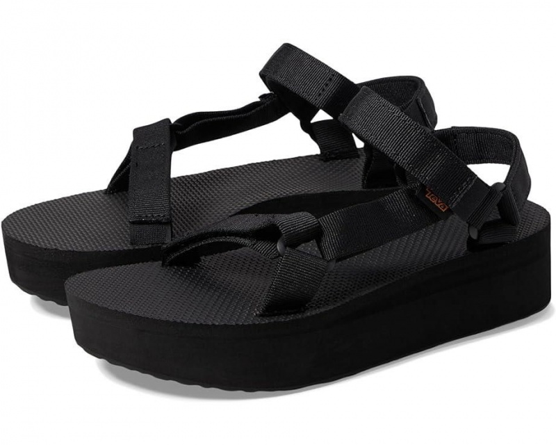 Black Teva Flatform Universal Women\'s Sandals | 18362-EVKD