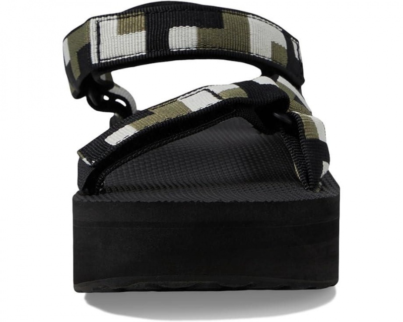 Black Teva Flatform Universal Women's Sandals | 43120-QHSY