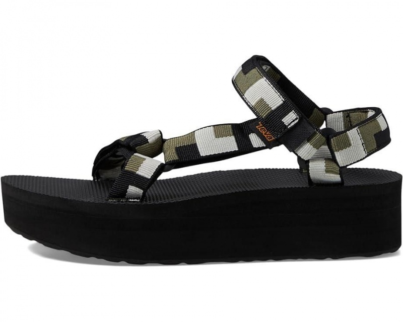 Black Teva Flatform Universal Women's Sandals | 43120-QHSY