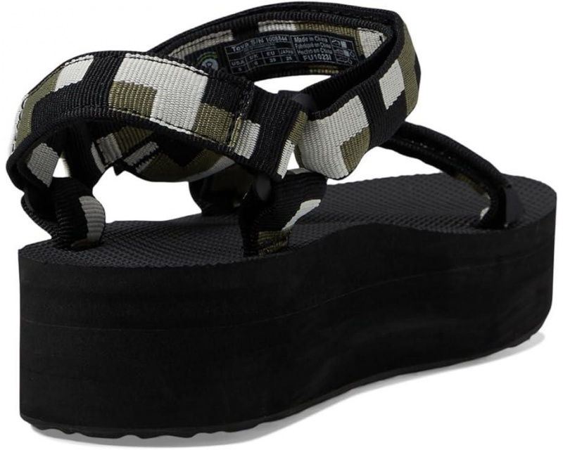 Black Teva Flatform Universal Women's Sandals | 43120-QHSY