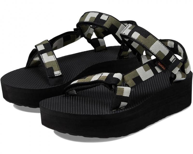 Black Teva Flatform Universal Women\'s Sandals | 43120-QHSY