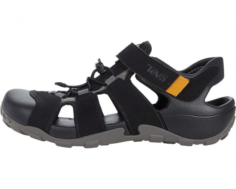 Black Teva Flintwood Men's Sandals | 68530-GCNE