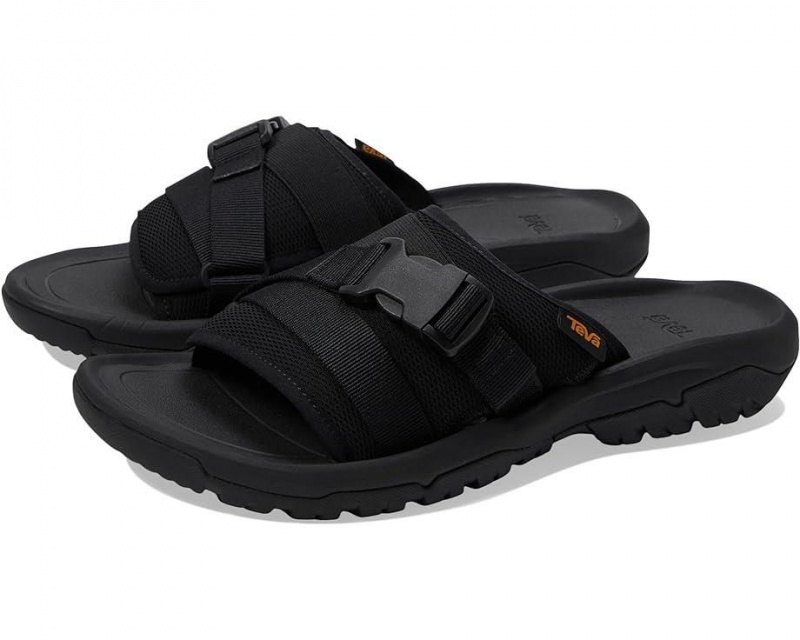 Black Teva Hurricane Verge Slide Men\'s Sandals | 80124-FEGZ