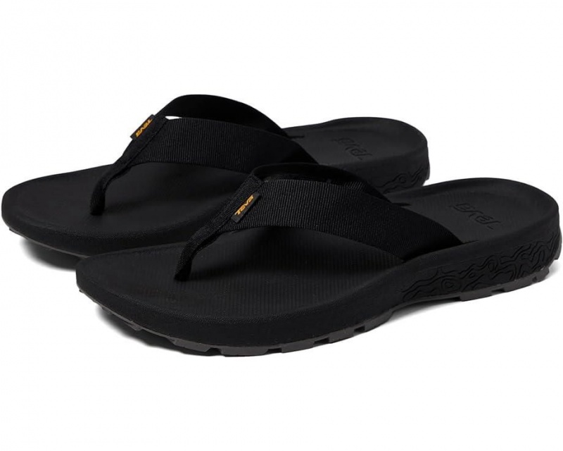 Black Teva Hydratrek Men\'s Flip Flops | 28345-OMHX