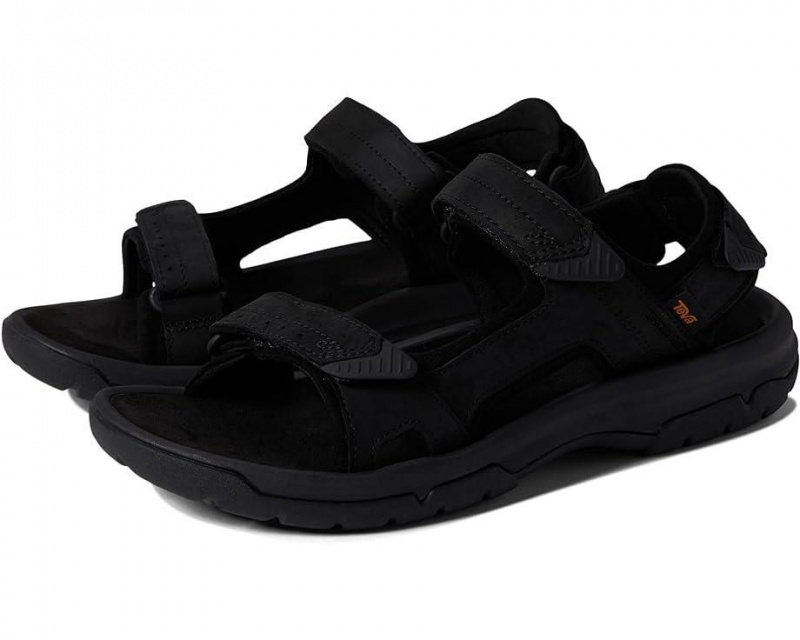 Black Teva Langdon Men\'s Sandals | 90365-UZEK