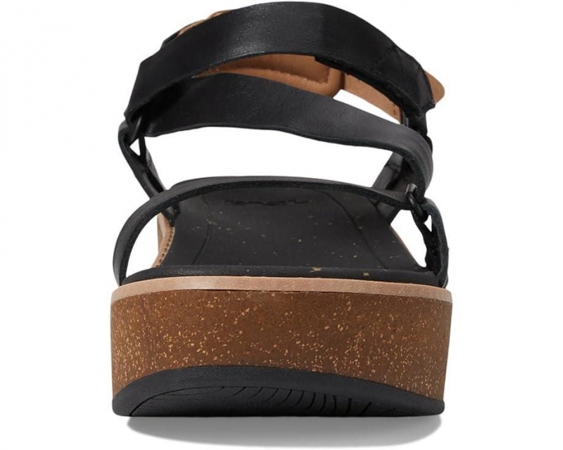 Black Teva Madera Wedge Women's Heeled Sandals | 13895-XBUZ