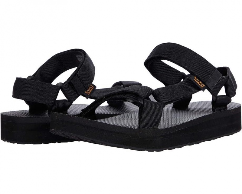 Black Teva Mid Universal Men\'s Sandals | 30589-CLFG