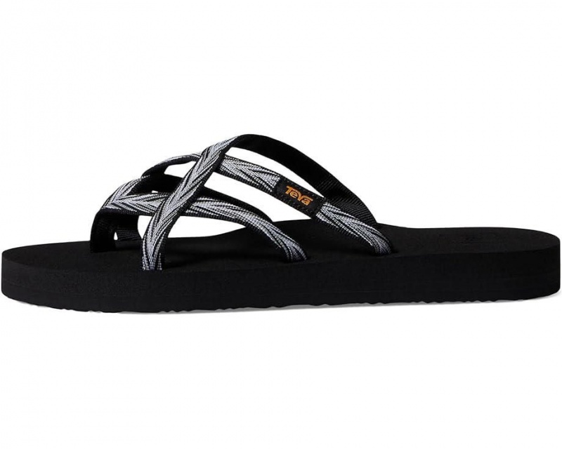 Black Teva Olowahu Women's Flip Flops | 19653-DFIW