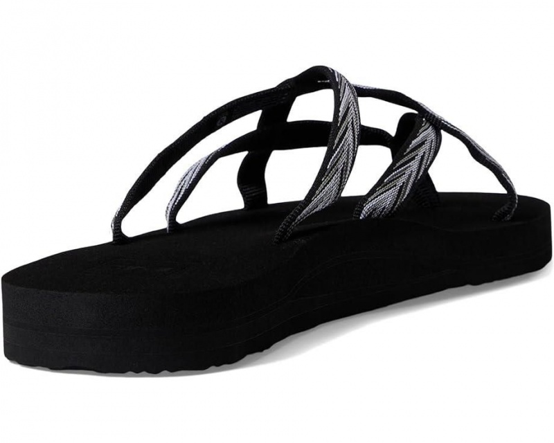 Black Teva Olowahu Women's Flip Flops | 19653-DFIW