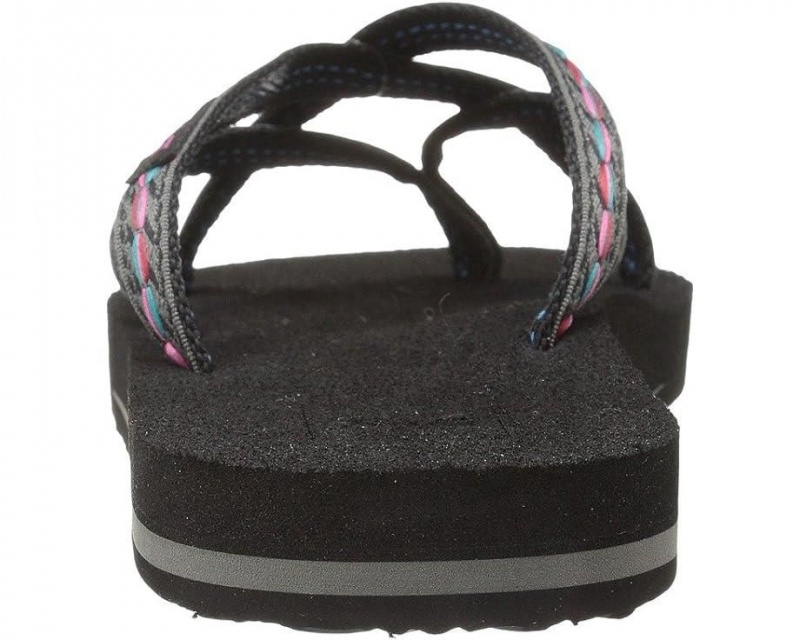 Black Teva Olowahu Women's Flip Flops | 30756-VUAF